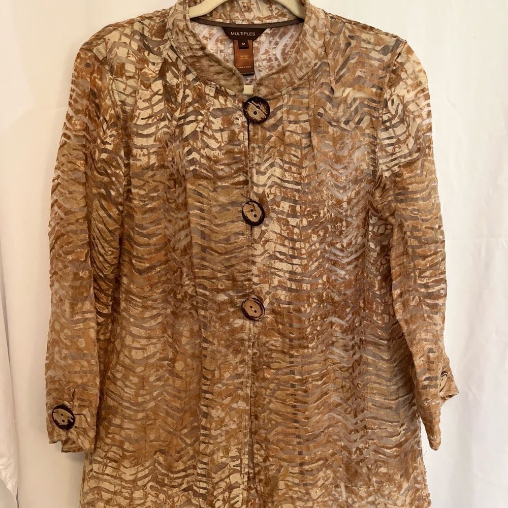 MULTIPLES Brown Patterned Shirt - Picture 4 of 4
